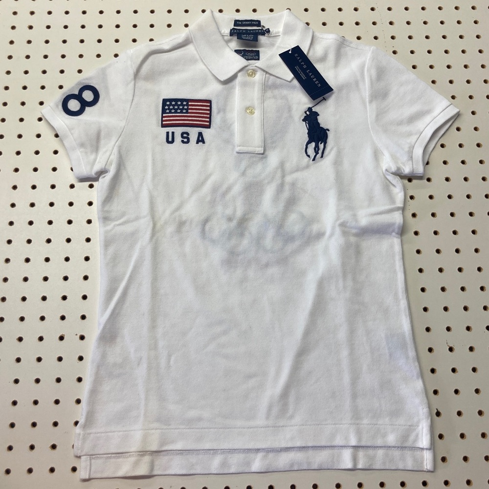 NWT 2008 Olympics Ralph Lauren embroidered Polo size Medium Cotton Polo